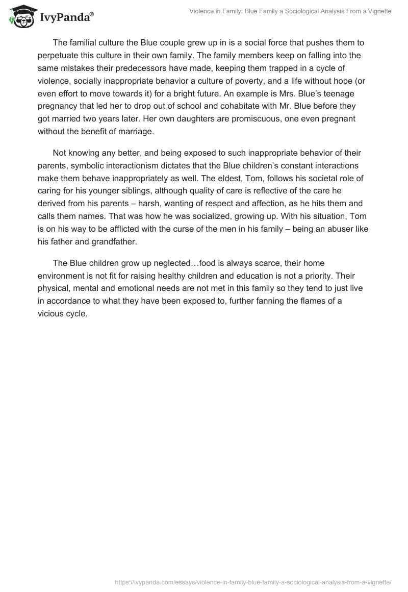 Violence in Family: Blue Family a Sociological Analysis From a Vignette. Page 2