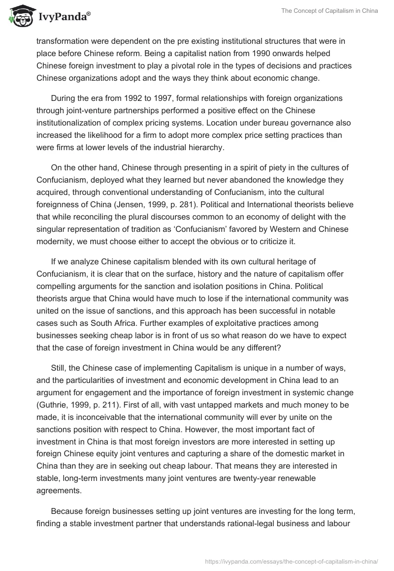 The Concept of Capitalism in China. Page 4