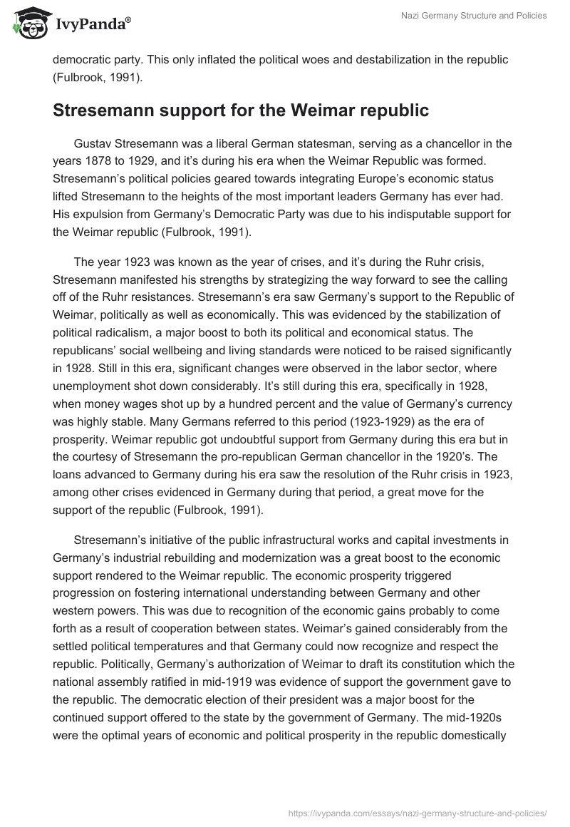 Nazi Germany Structure and Policies. Page 2