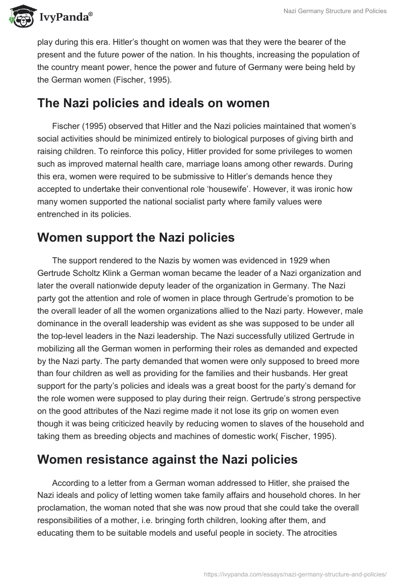 Nazi Germany Structure and Policies. Page 4
