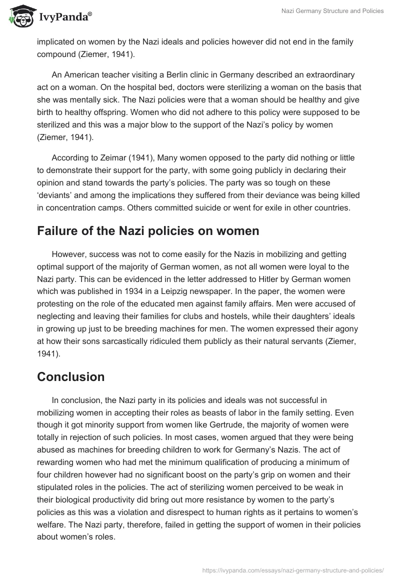Nazi Germany Structure and Policies. Page 5