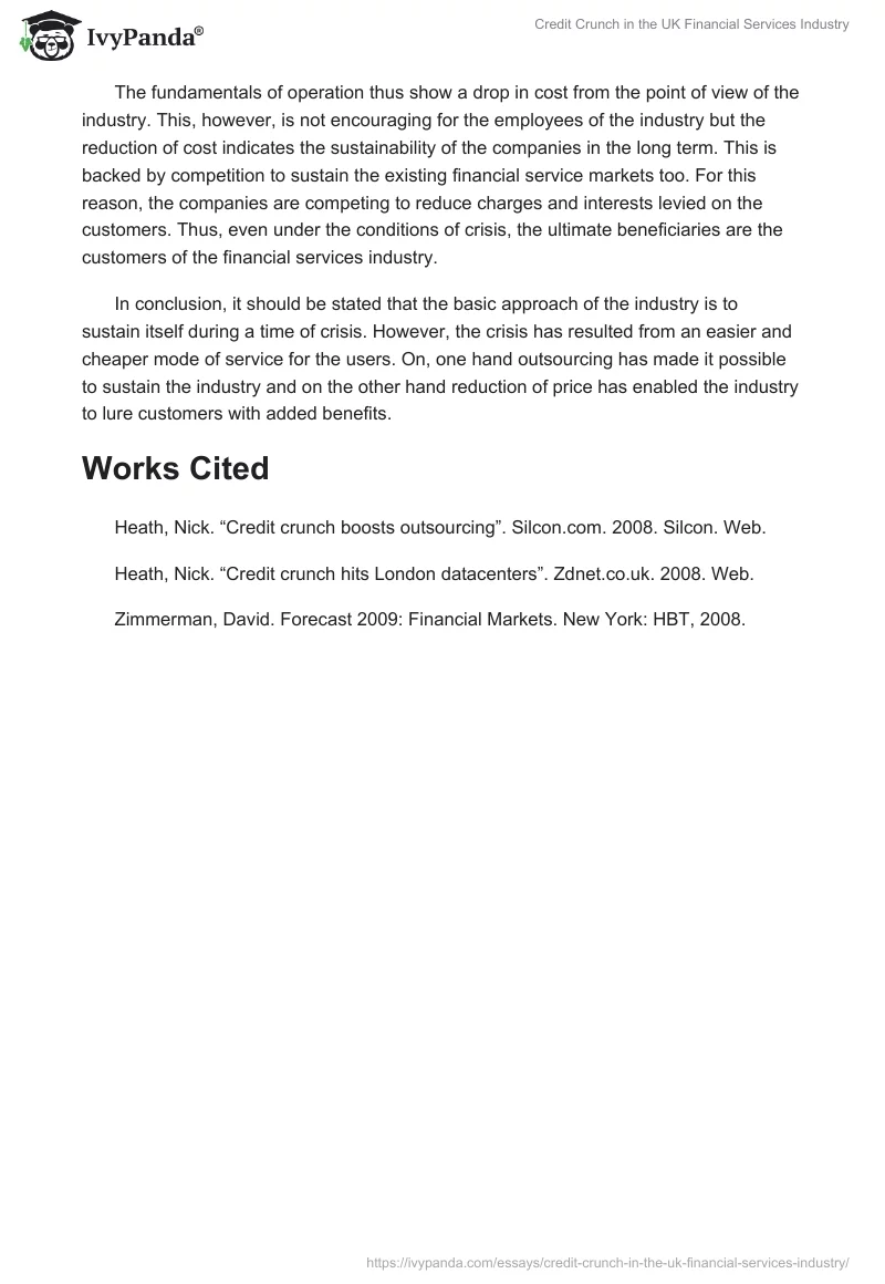 Credit Crunch in the UK Financial Services Industry. Page 2