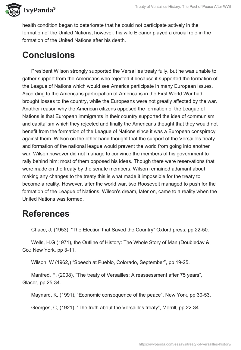 Treaty of Versailles History: The Pact of Peace After WWI. Page 5
