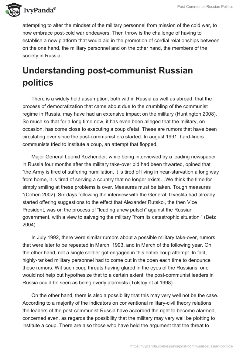 Post-Communist Russian Politics. Page 2