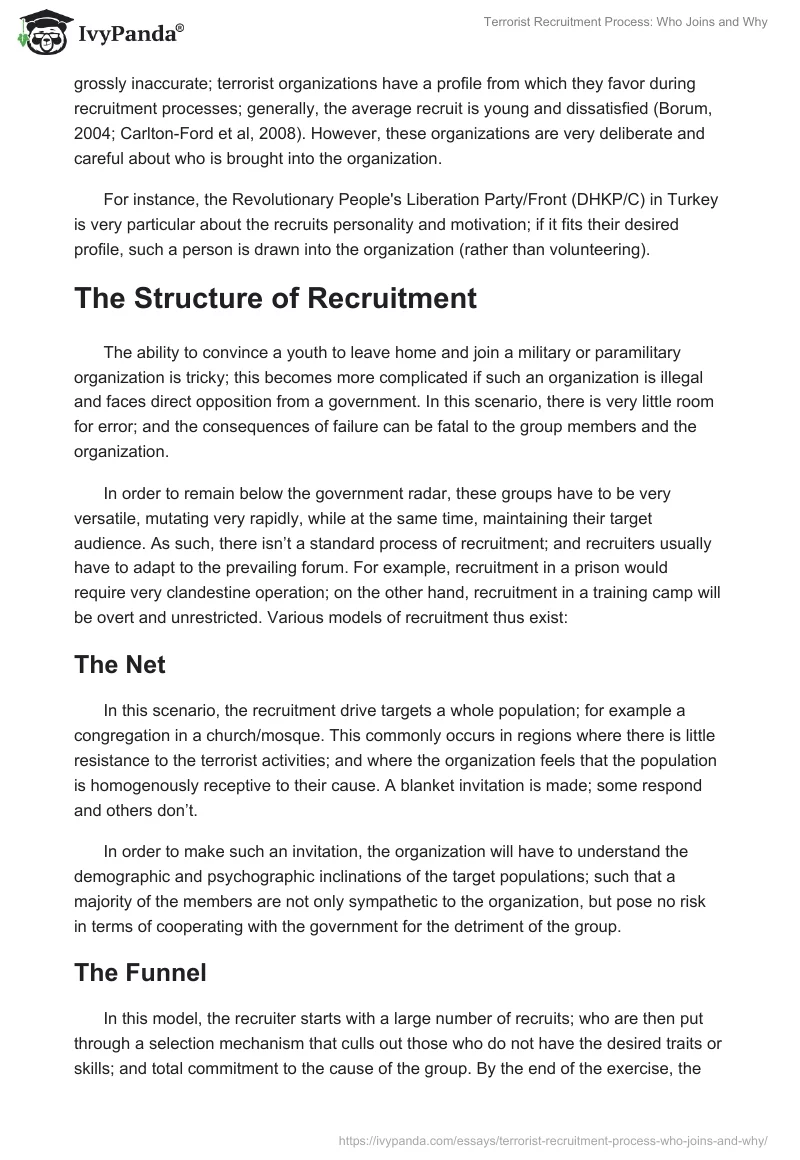 Terrorist Recruitment Process: Who Joins and Why. Page 2