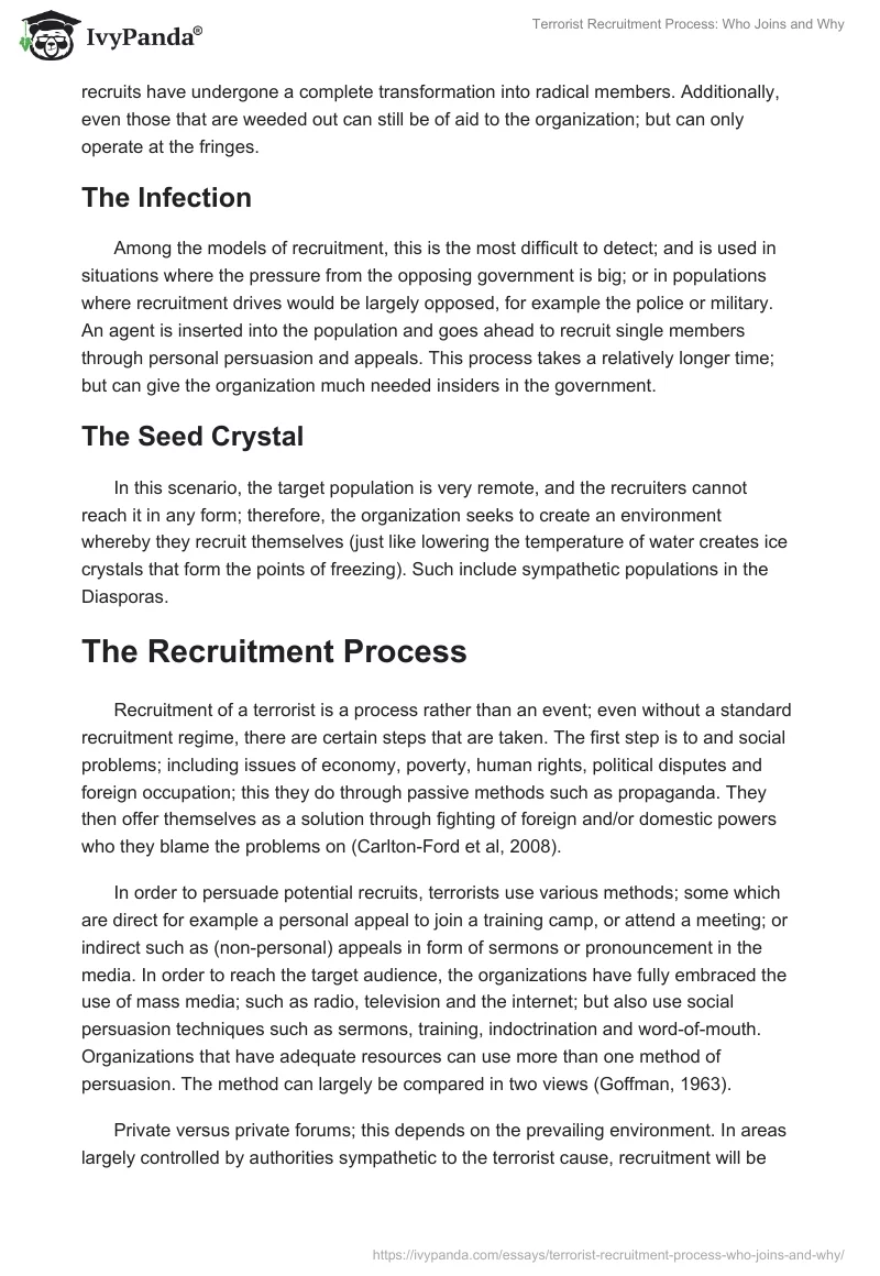 Terrorist Recruitment Process: Who Joins and Why. Page 3
