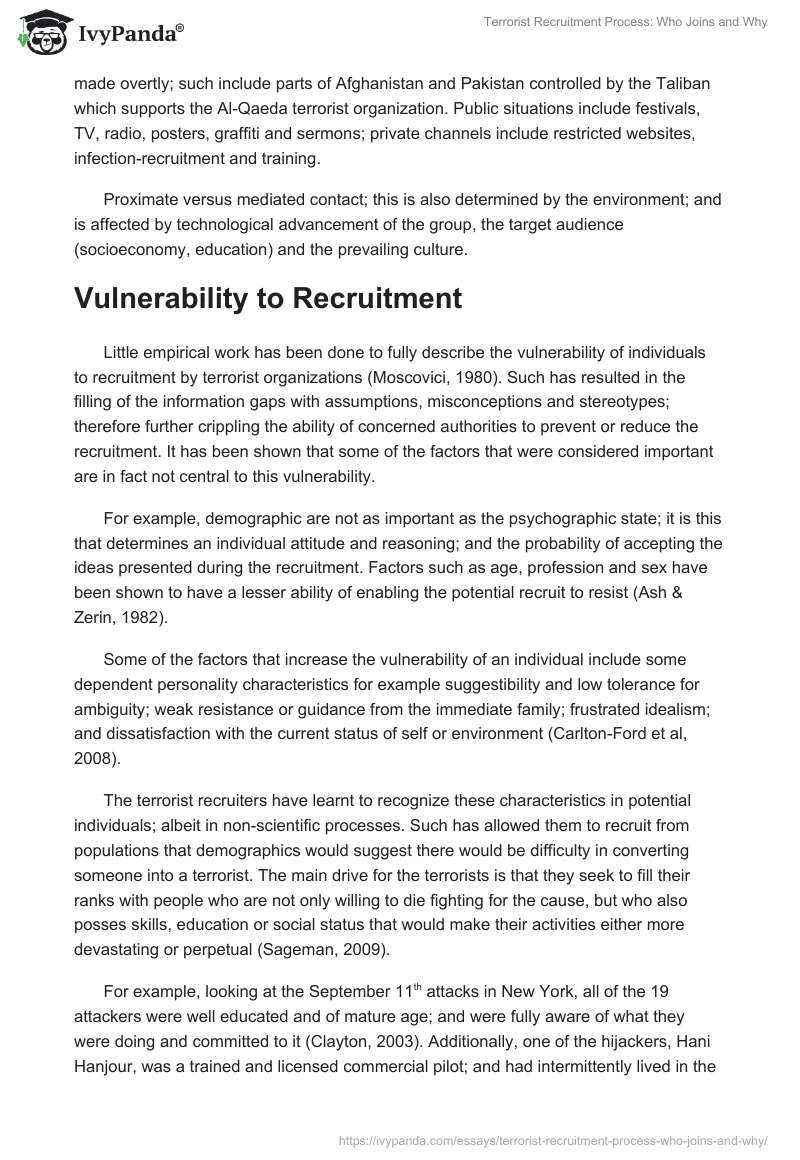 Terrorist Recruitment Process: Who Joins and Why. Page 4