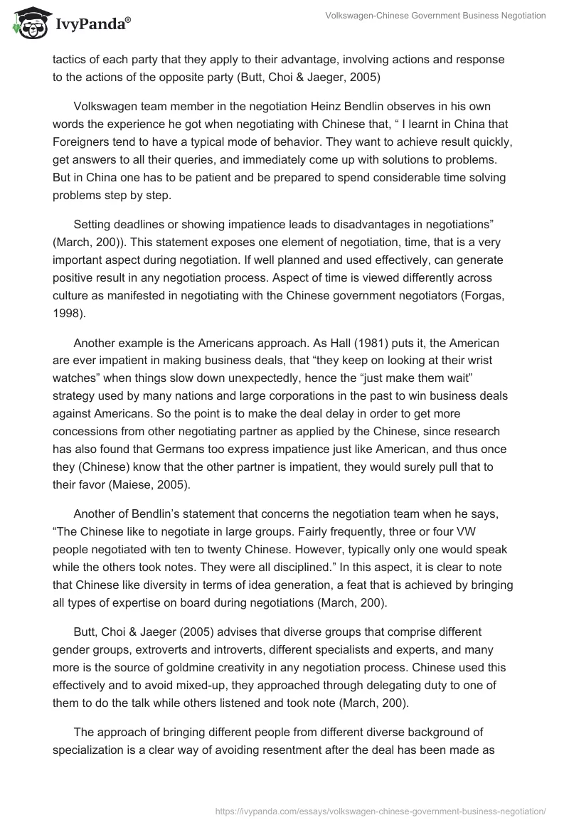 Volkswagen-Chinese Government Business Negotiation. Page 4