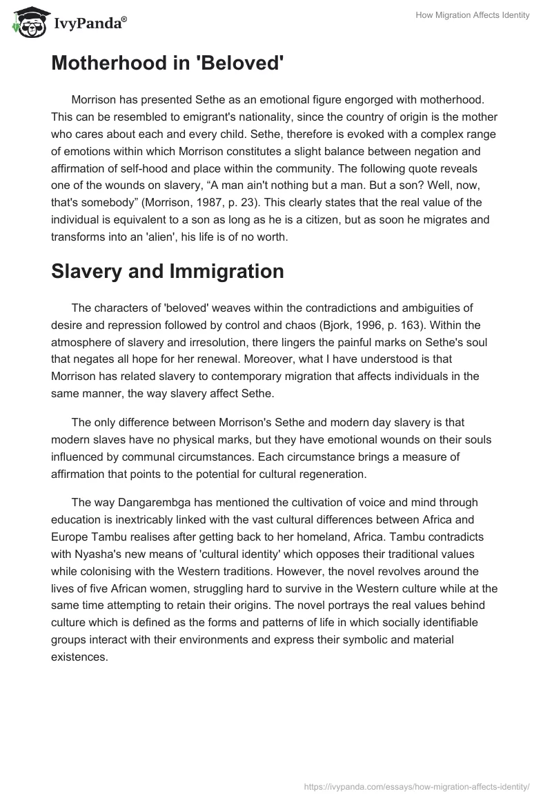 How Migration Affects Identity. Page 3