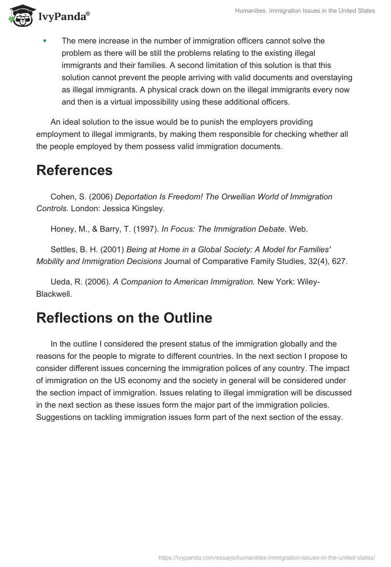 Humanities. Immigration Issues in the United States. Page 4