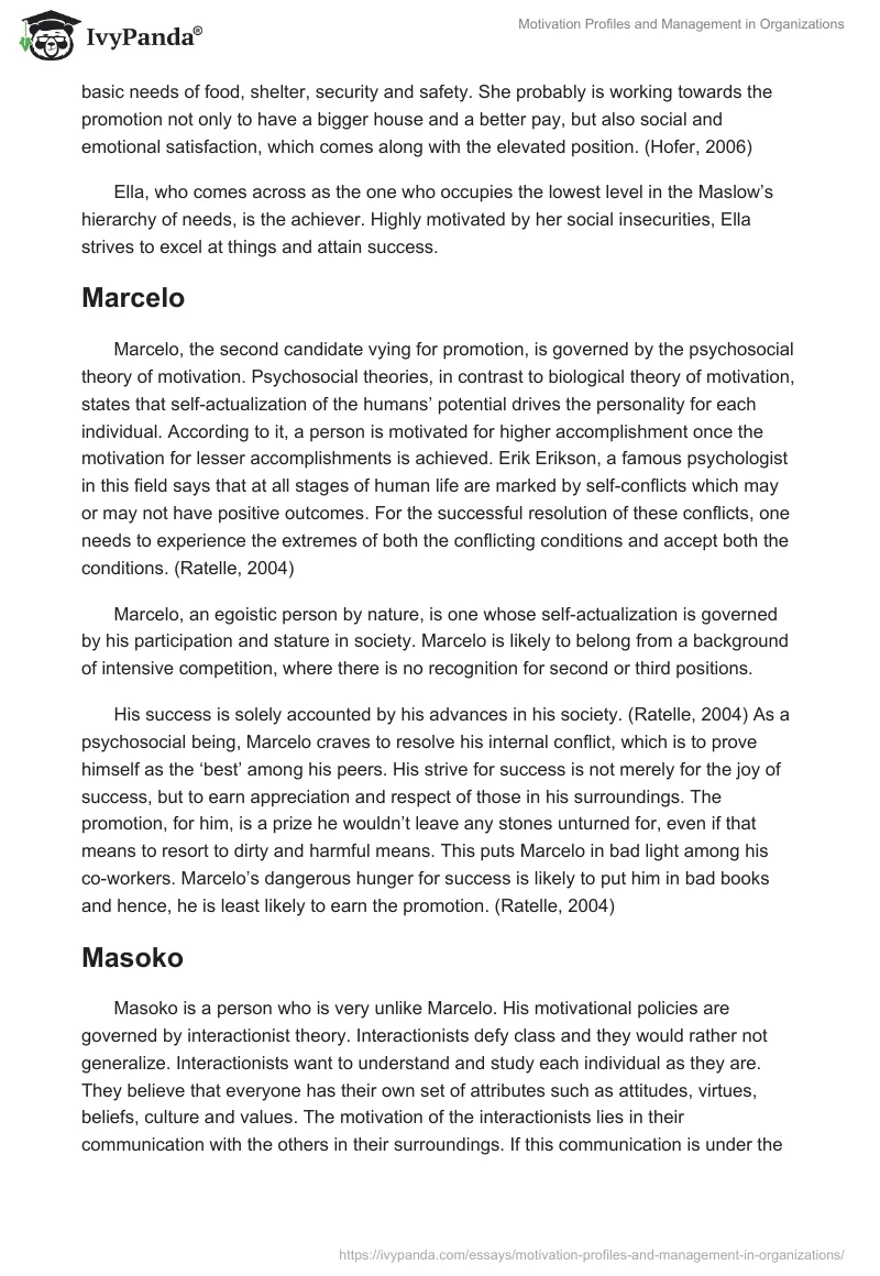 Motivation Profiles and Management in Organizations. Page 2