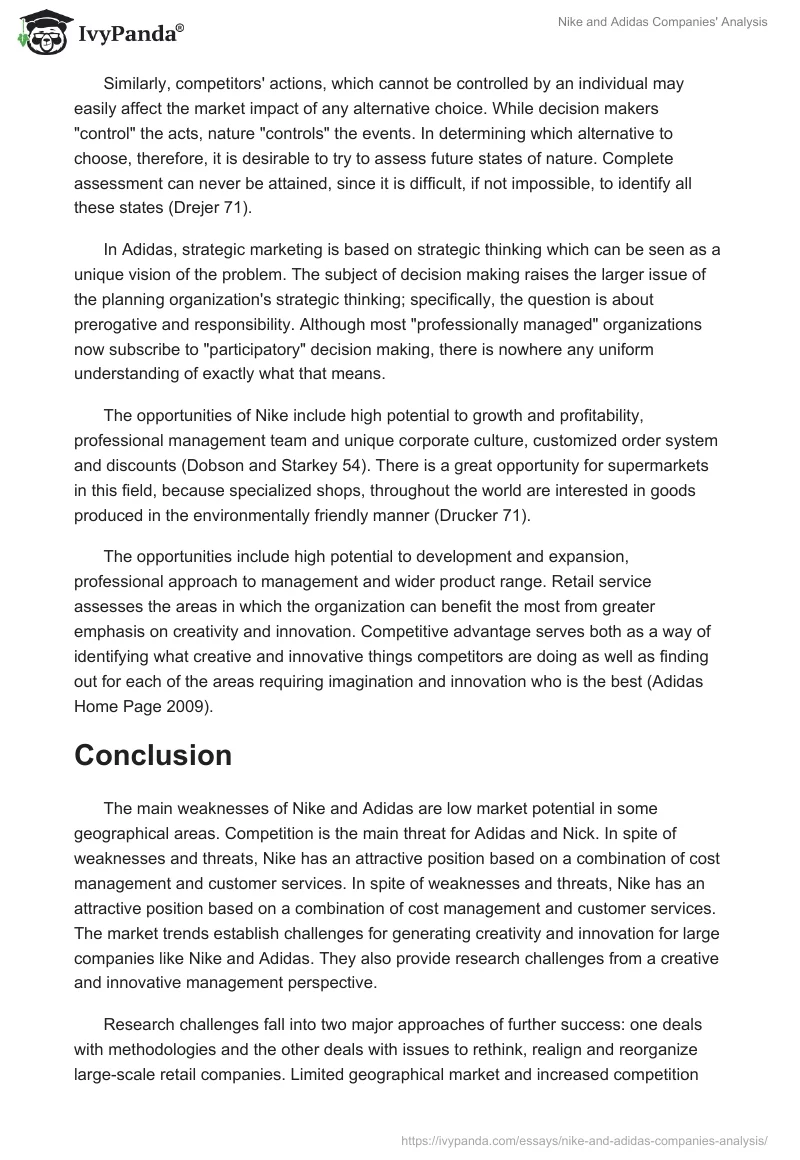 Nike and Adidas Companies' Analysis. Page 4