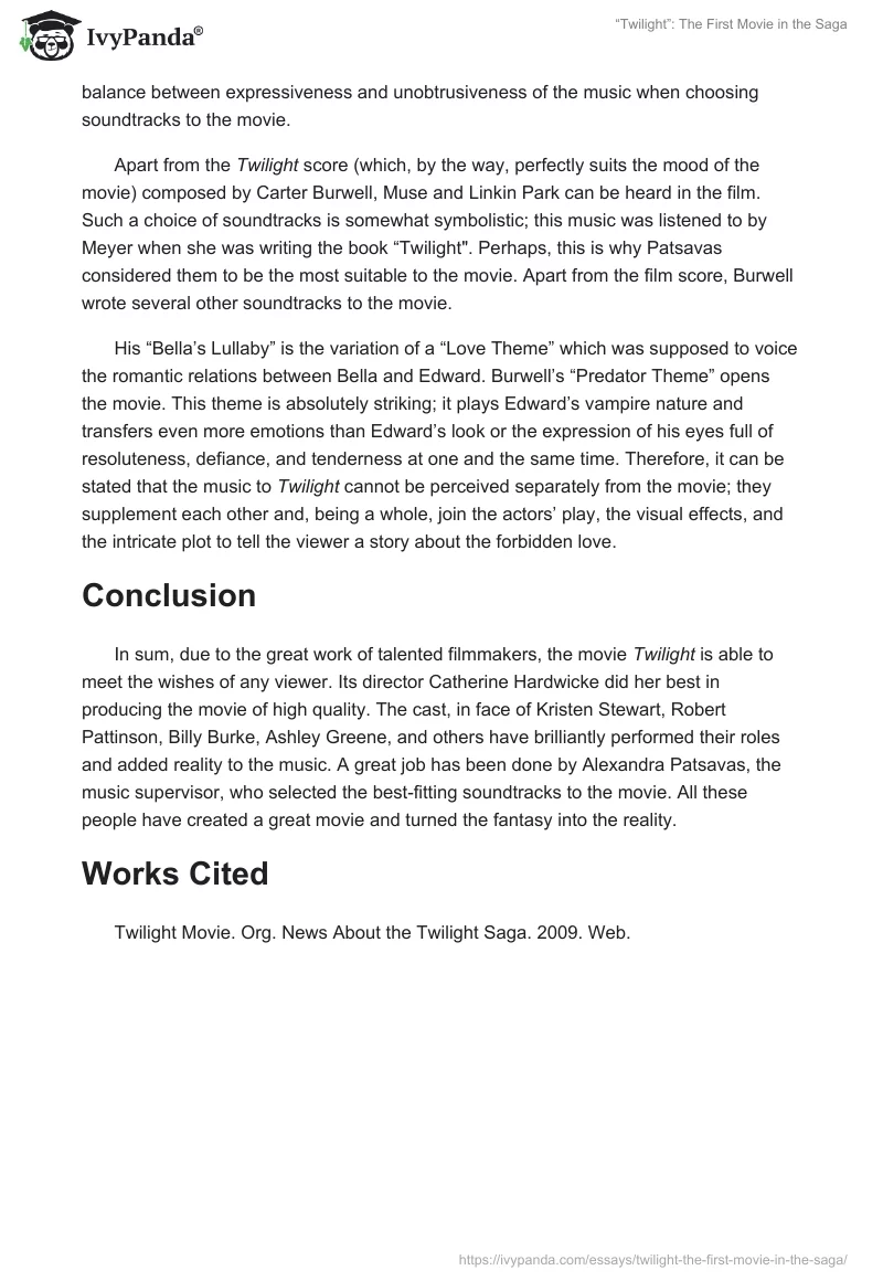 “Twilight”: The First Movie in the Saga. Page 3