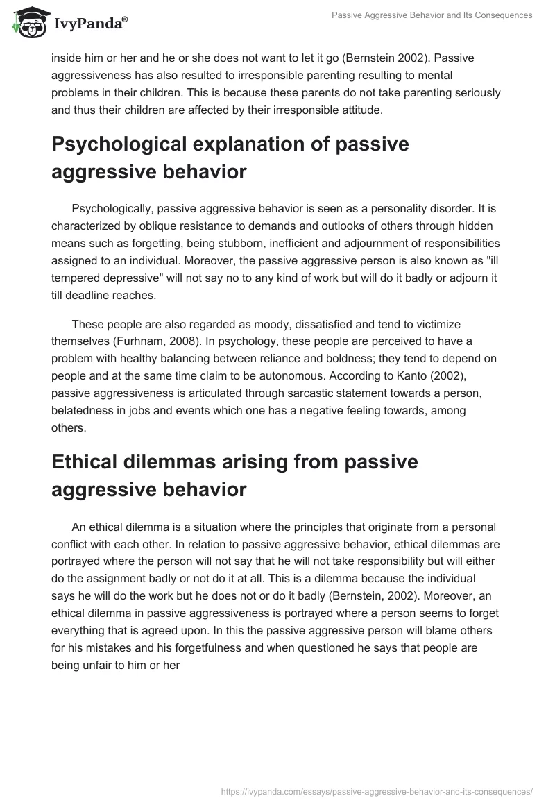 Passive Aggressive Behavior and Its Consequences. Page 3