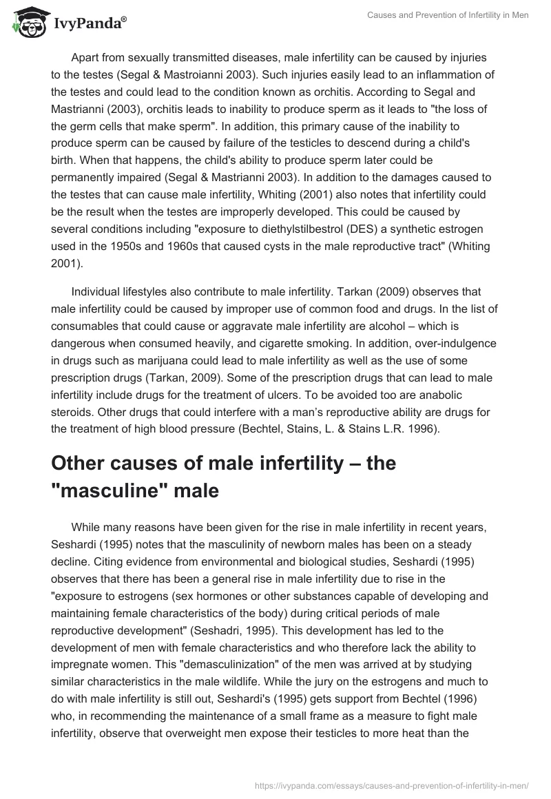 Causes and Prevention of Infertility in Men. Page 4