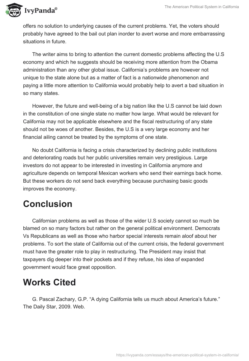 The American Political System in California. Page 2