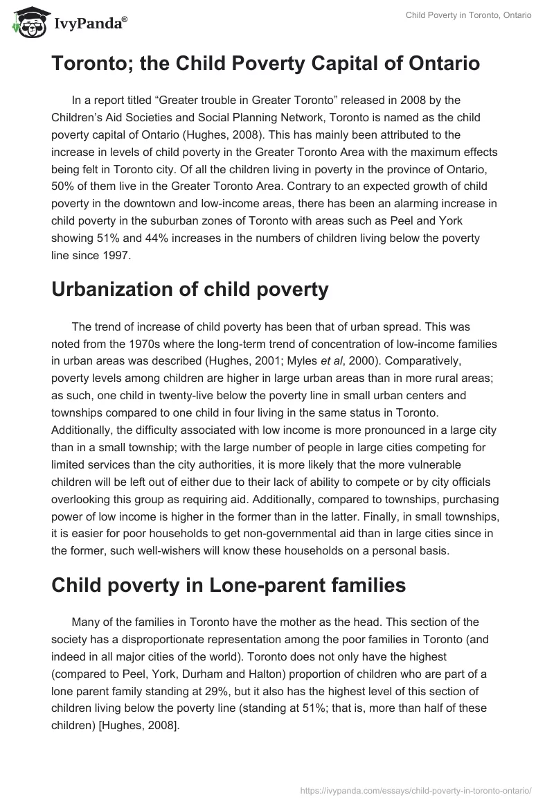 Child Poverty in Toronto, Ontario. Page 2