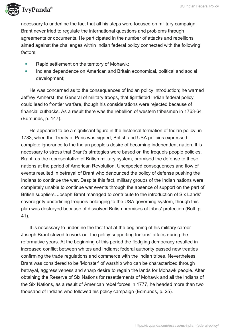 US Indian Federal Policy. Page 2