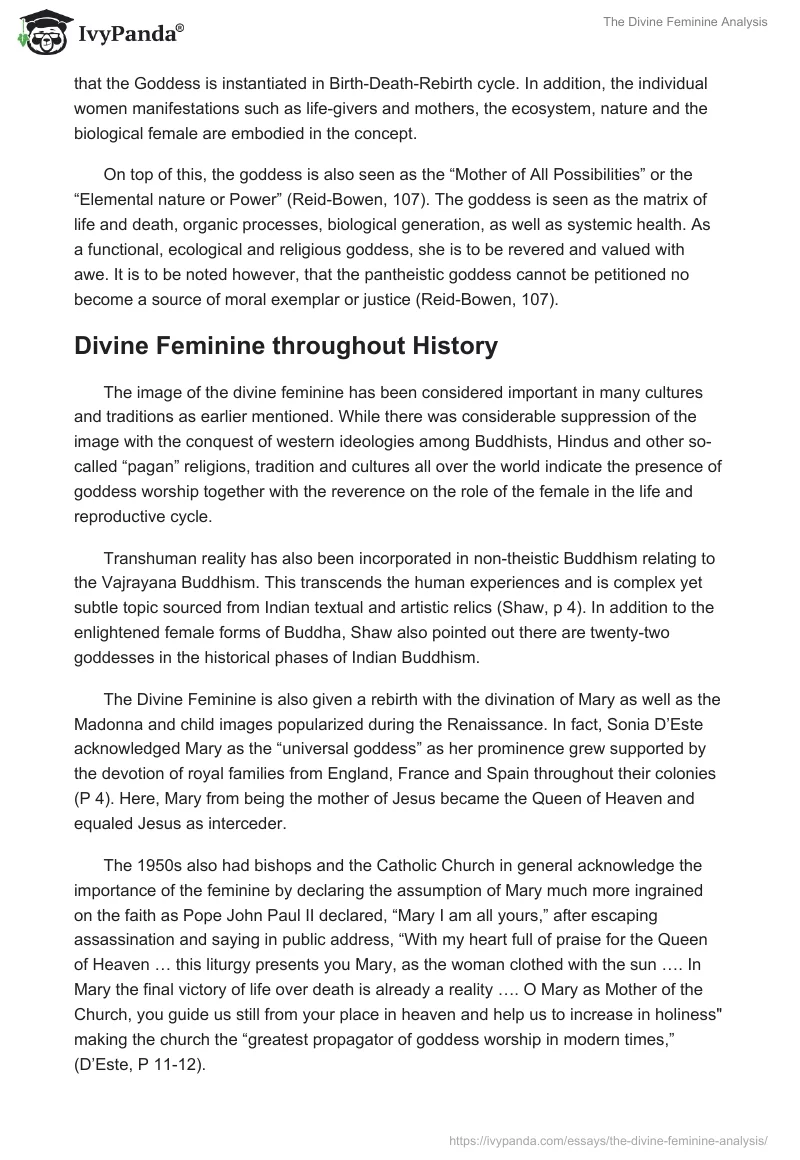 The Divine Feminine Analysis. Page 4