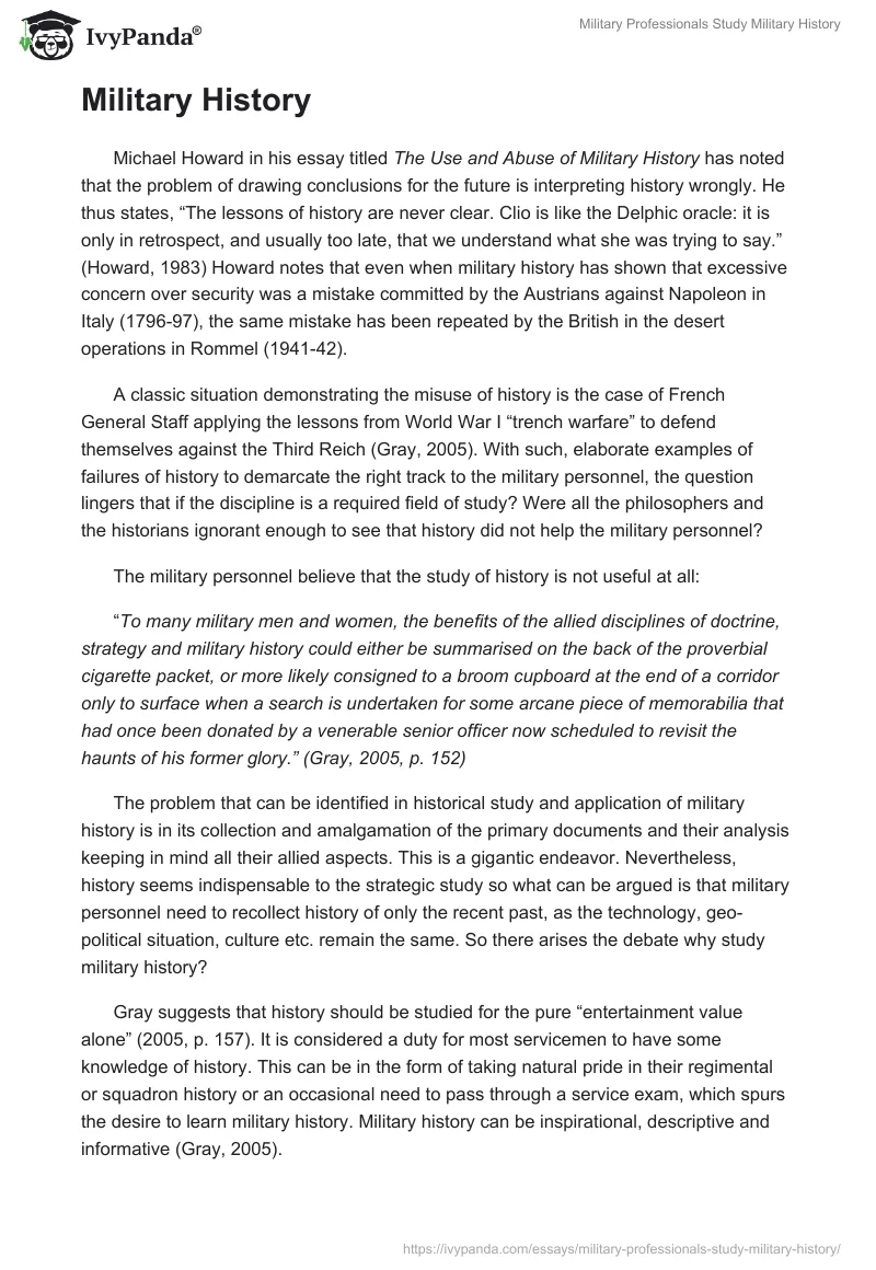 Military Professionals Study Military History. Page 2
