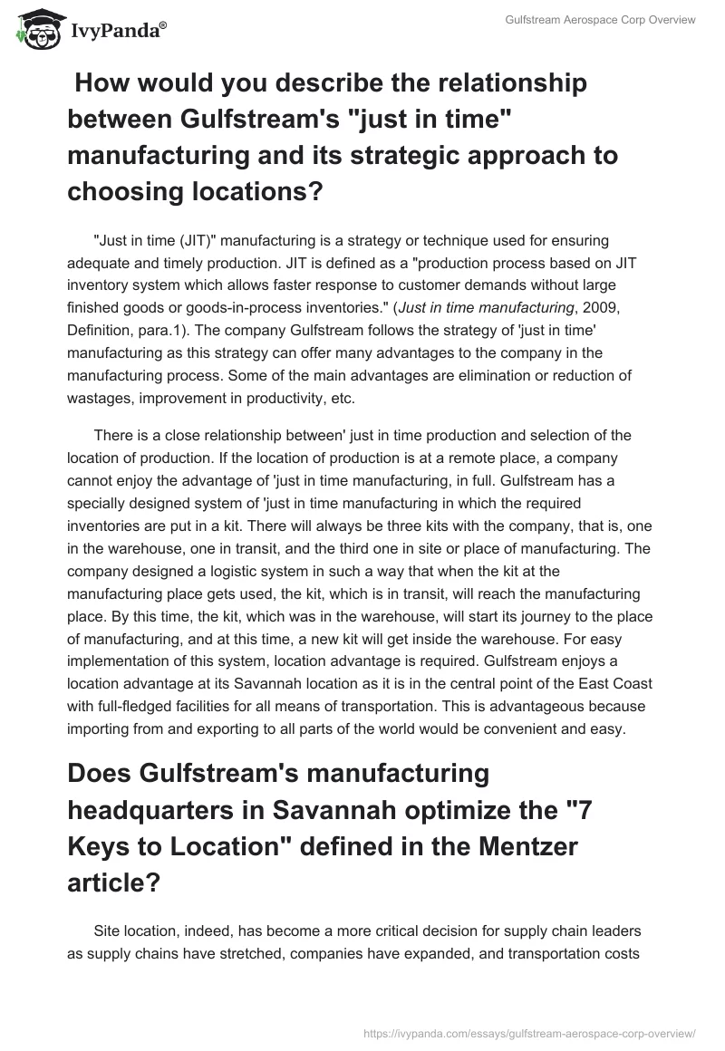 Gulfstream Aerospace Corp Overview. Page 2