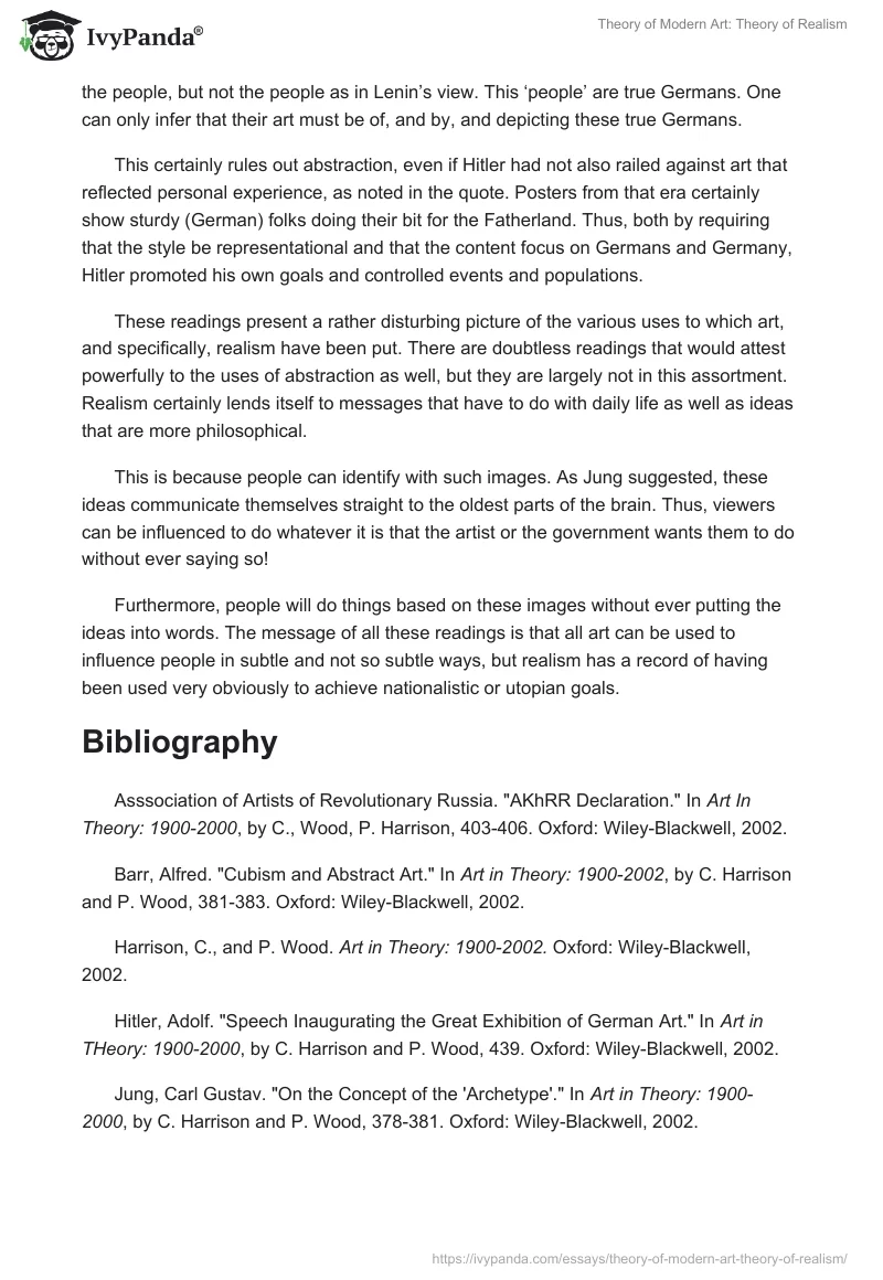 Theory of Modern Art: Theory of Realism. Page 5