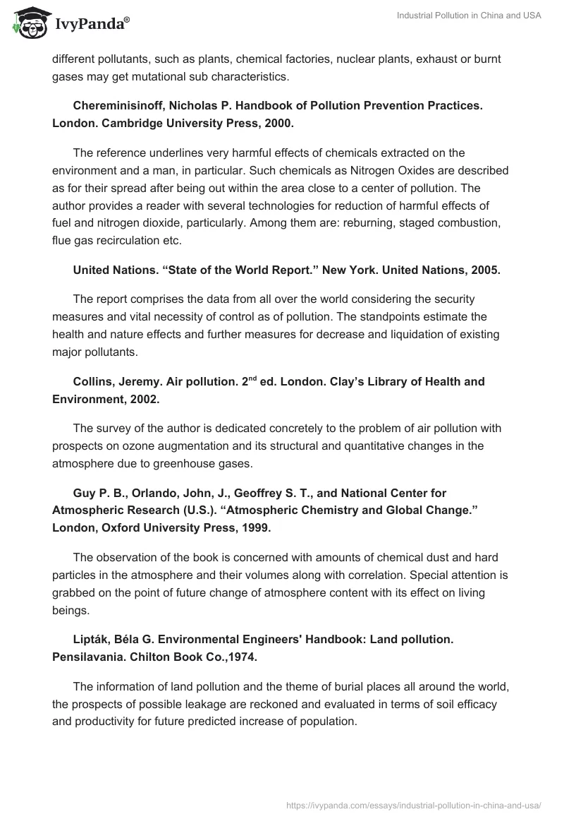 Industrial Pollution in China and USA. Page 2
