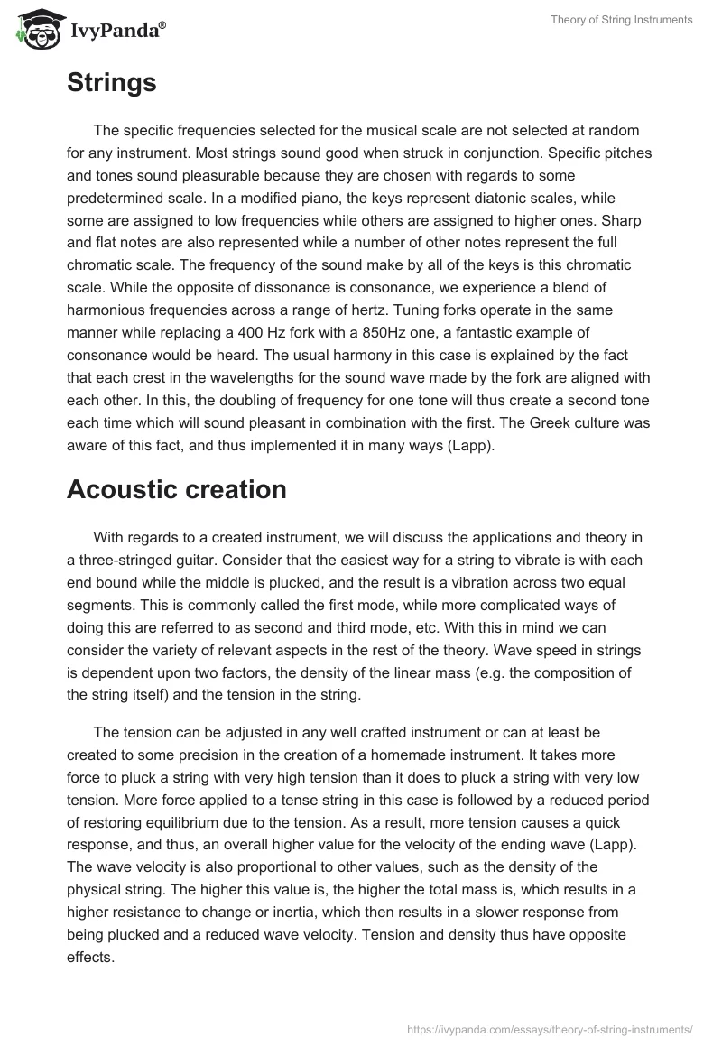 Theory of String Instruments. Page 2