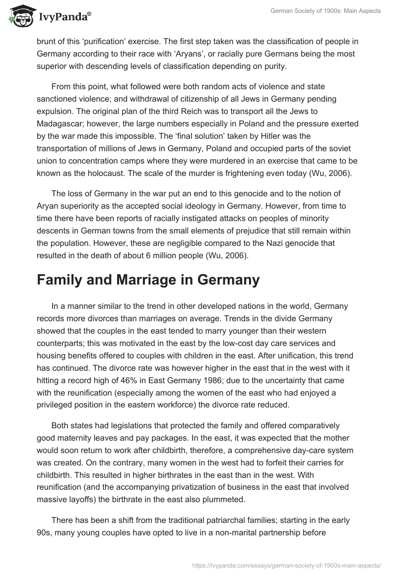 German Society of 1900s: Main Aspects. Page 4