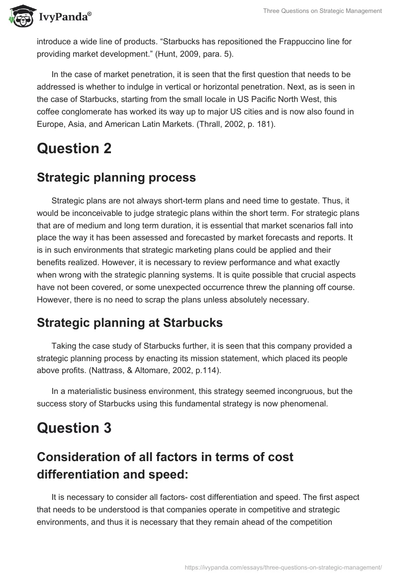 Three Questions on Strategic Management. Page 2