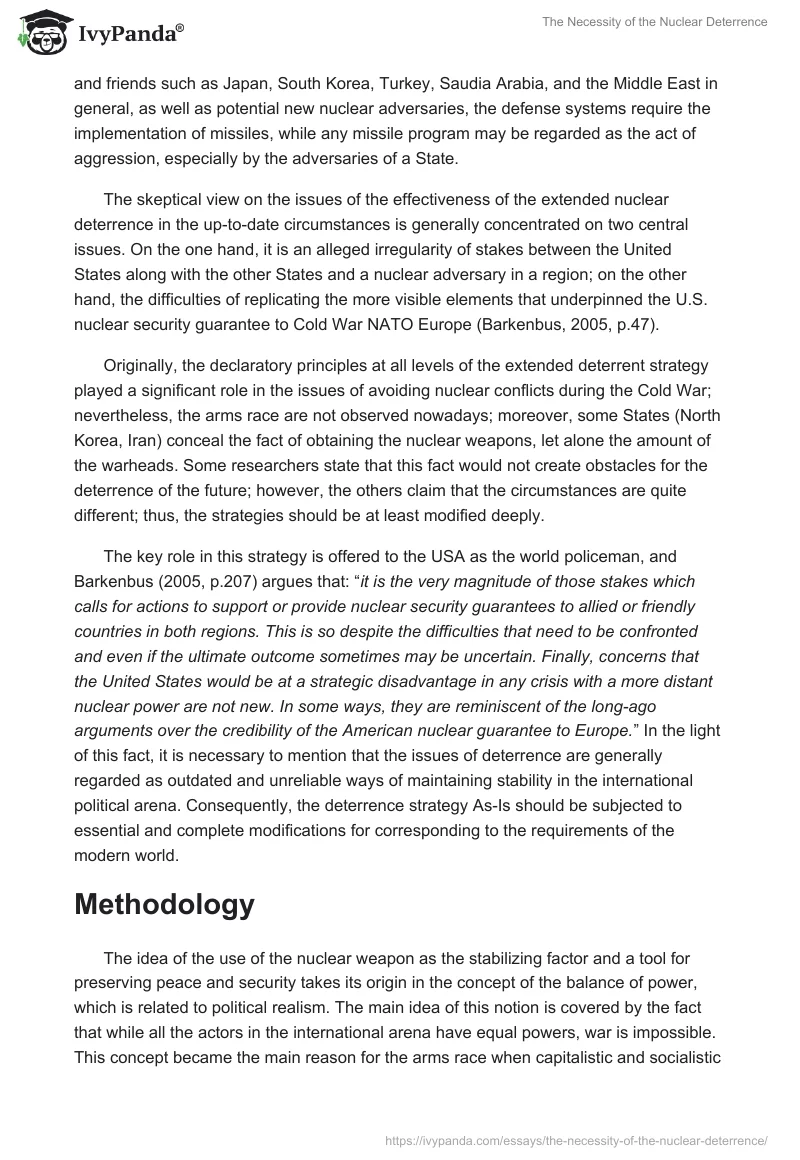 The Necessity of the Nuclear Deterrence. Page 4