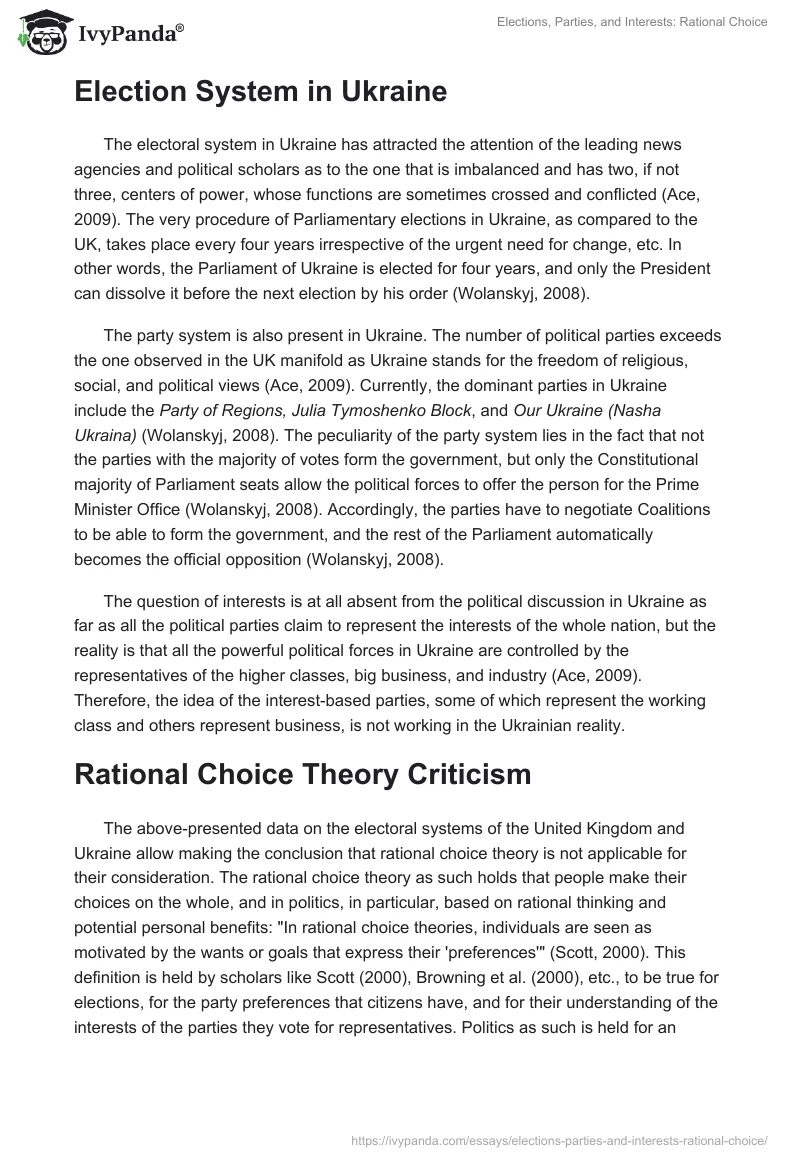 Elections, Parties, and Interests: Rational Choice. Page 3