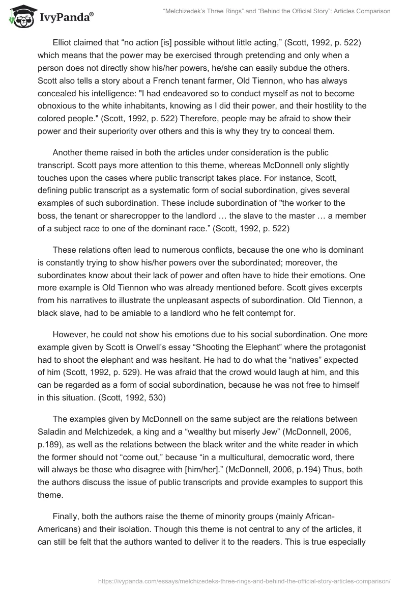 “Melchizedek’s Three Rings” and “Behind the Official Story”: Articles Comparison. Page 2