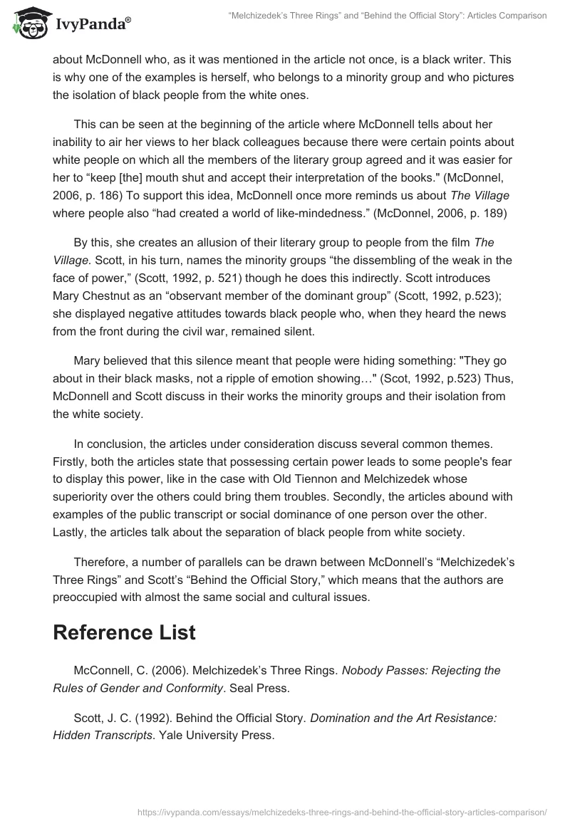 “Melchizedek’s Three Rings” and “Behind the Official Story”: Articles Comparison. Page 3