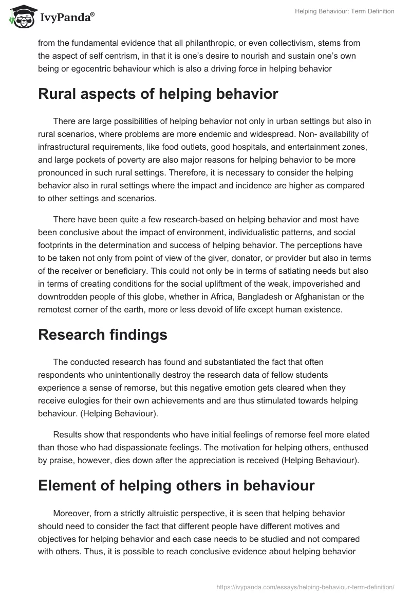Helping Behaviour: Term Definition. Page 4