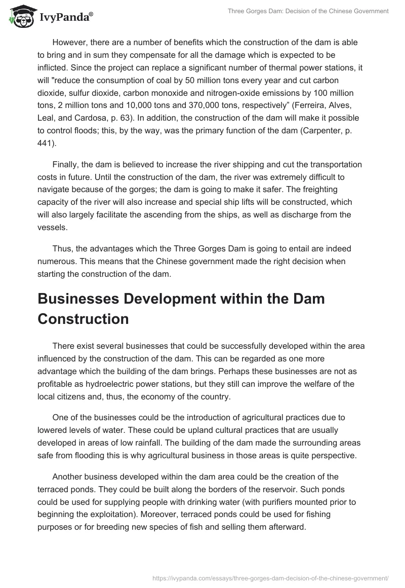 Three Gorges Dam: Decision of the Chinese Government. Page 2