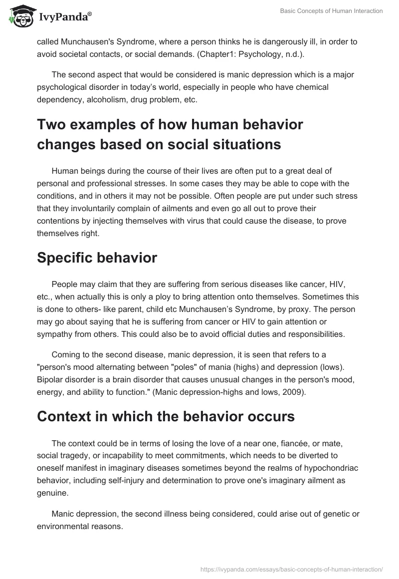 Basic Concepts of Human Interaction. Page 2