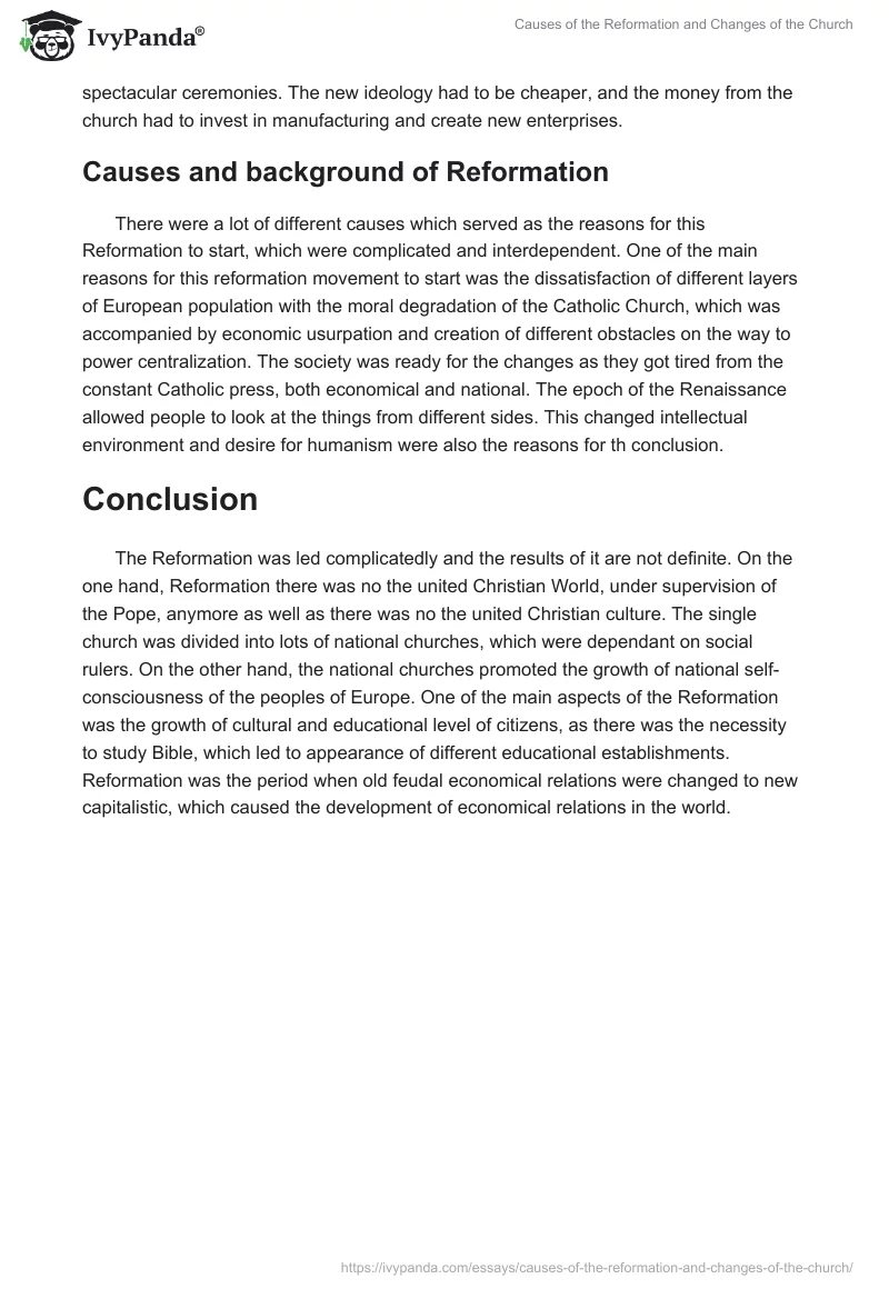 Causes of the Reformation and Changes of the Church. Page 2