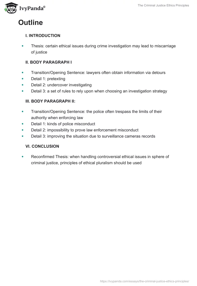 The Criminal Justice Ethics Principles. Page 3
