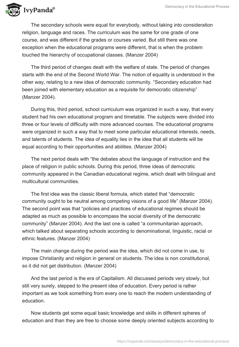Democracy in the Educational Process. Page 2