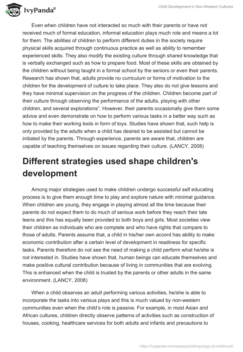 Child Development in Non-Western Cultures. Page 3
