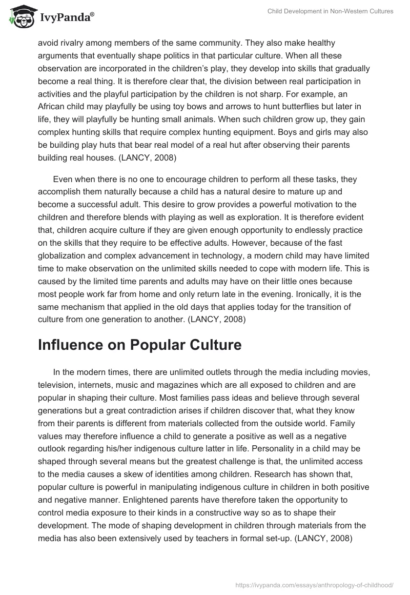 Child Development in Non-Western Cultures. Page 4