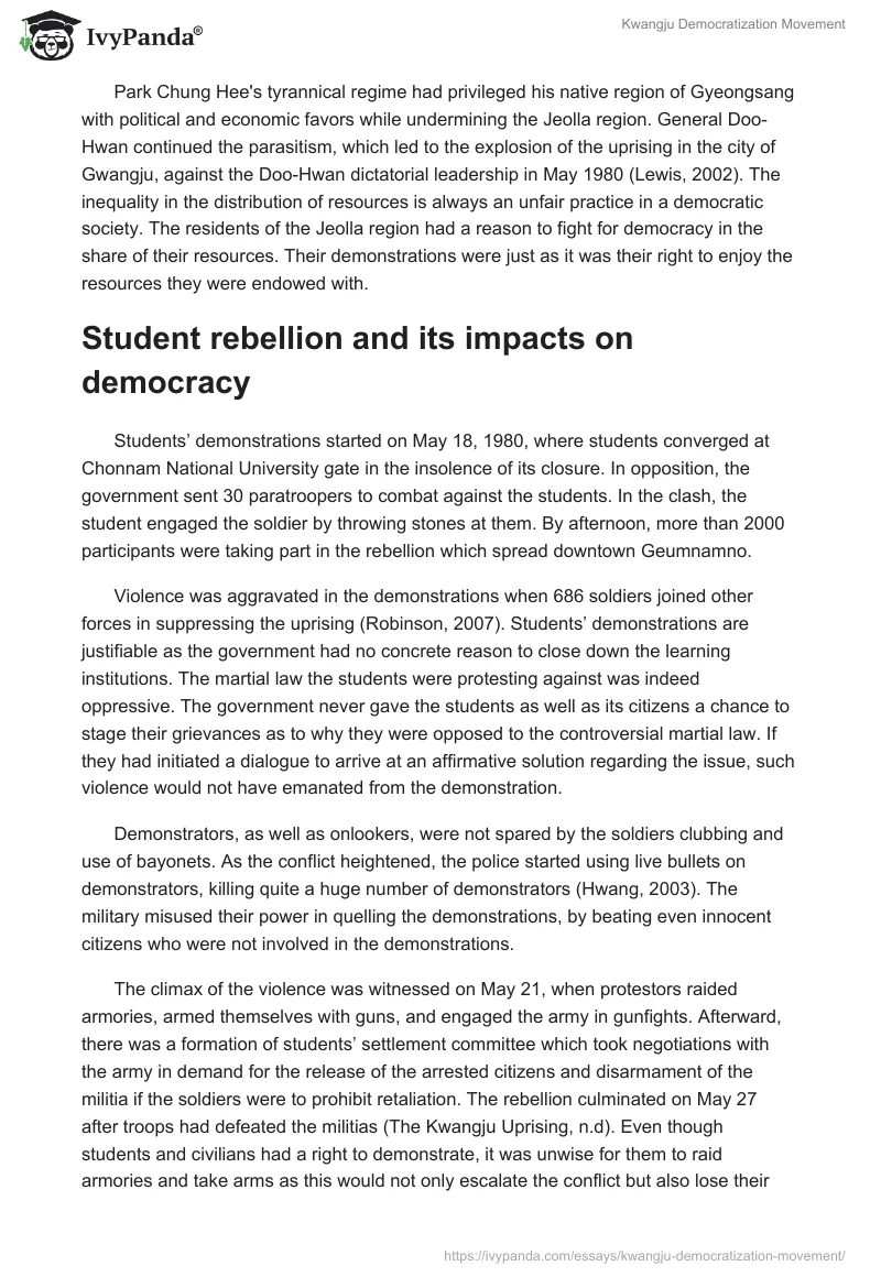 Kwangju Democratization Movement. Page 3