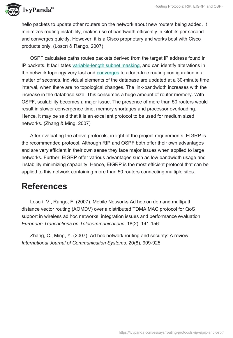 Routing Protocols: RIP, EIGRP, and OSPF. Page 2