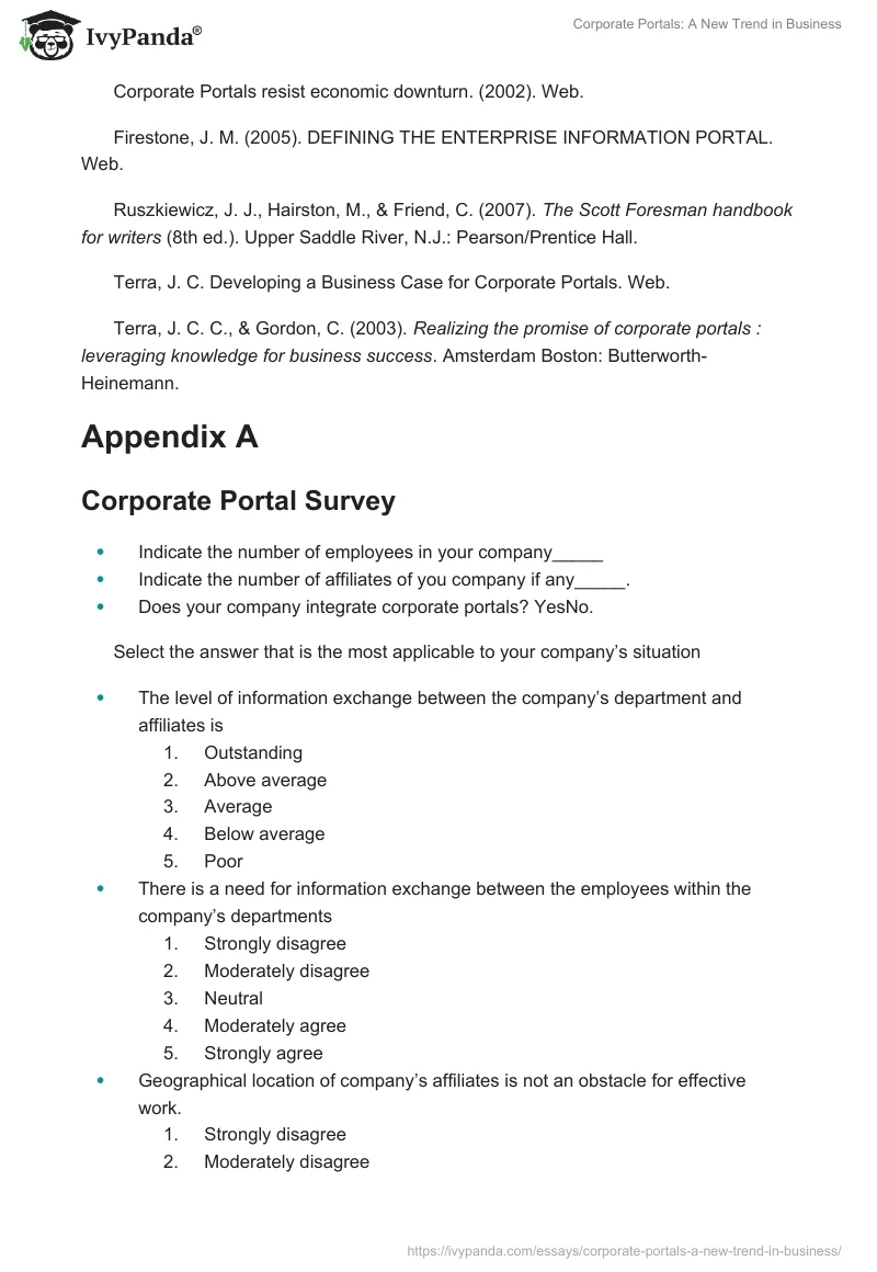Corporate Portals: A New Trend in Business. Page 5