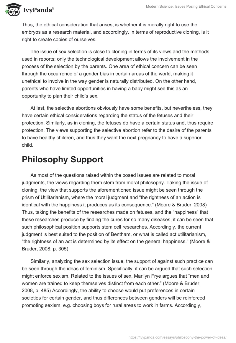 Modern Science: Issues Posing Ethical Concerns. Page 3