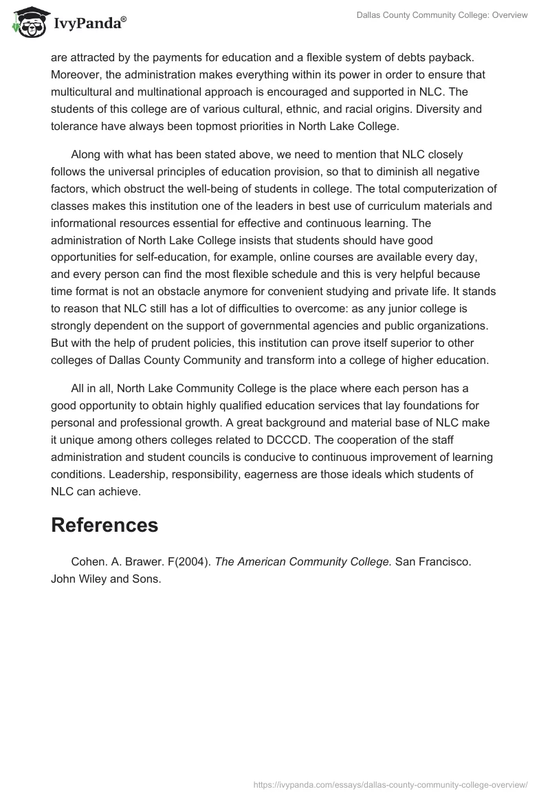 Dallas County Community College: Overview. Page 4