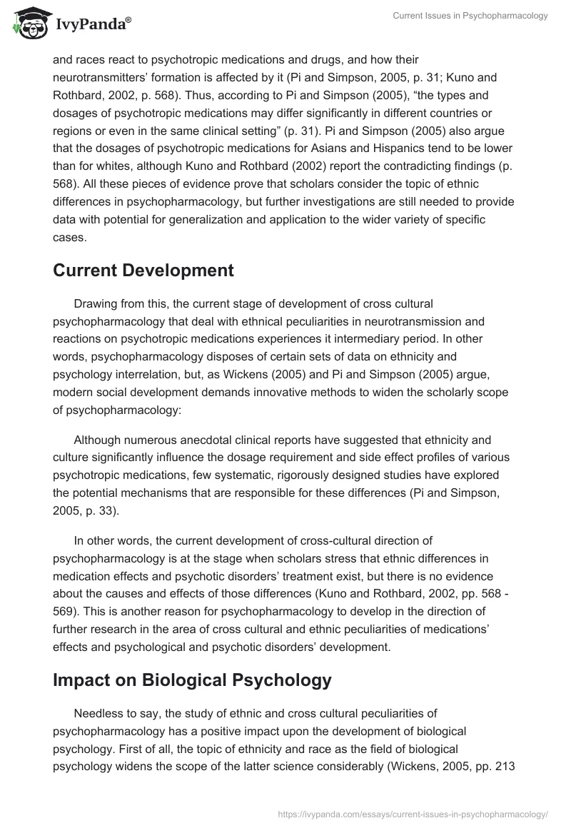 Current Issues in Psychopharmacology. Page 3