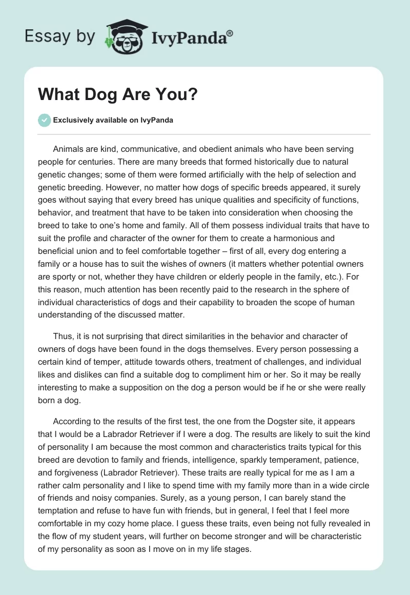 What Dog Are You?. Page 1