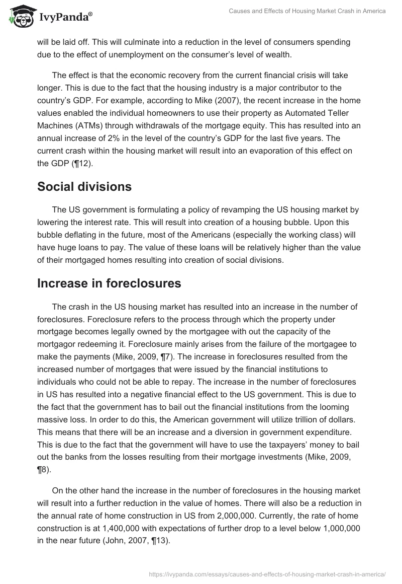 Causes and Effects of Housing Market Crash in America. Page 4